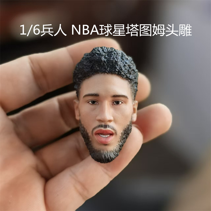 1/6男兵人偶头雕系列 nba球星篮球凯尔特人队塔图姆Tatum头雕模型