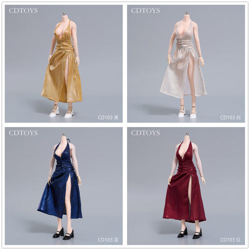 cd103女兵人1/6开叉开裙礼服