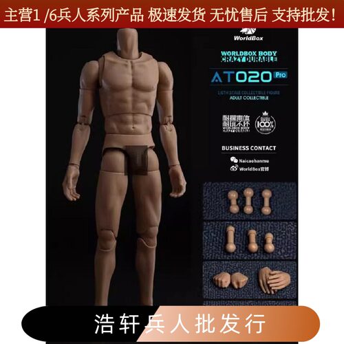 现货WorldBox 1/6兵人素体 耐操素体 头雕通用升级版 AT020 Pro