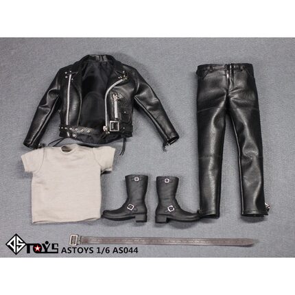 现货ASTOYS 1/6兵人 AS044 人偶 潮流 朋克皮衣套装 适壮素体