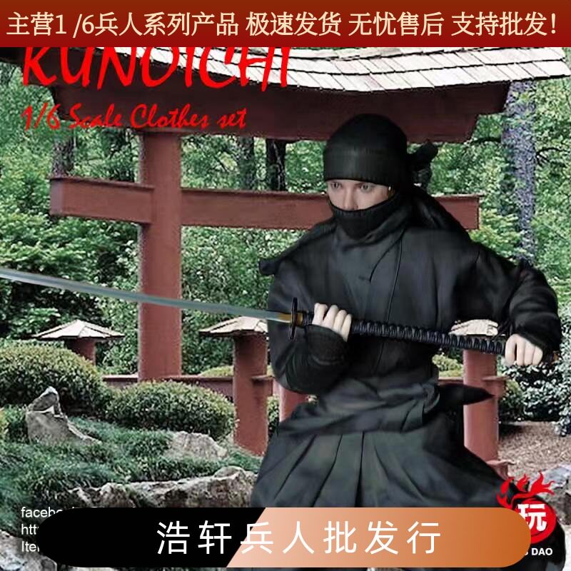 现货玩道TOYSDAO TDA-04 1/6 女忍者服裝套裝 女兵人偶素体使用