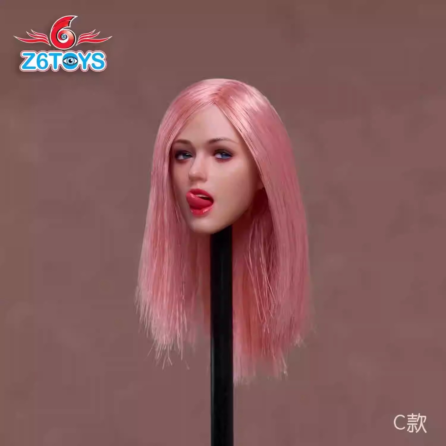 热销包邮Z6TOYS ZC009 1/6女头雕性感表情可动眼 适合12寸女素体