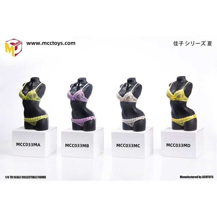 现货MCCTOYS 1/6女兵服饰 精致内衣 佳子系列 夏 糖果色系MCC033
