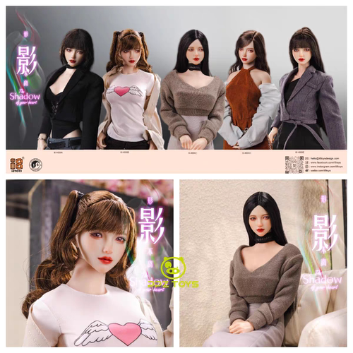 现货 i8toys I8-H006小影 1/6可动眼女兵人头雕 形影不离小影头雕