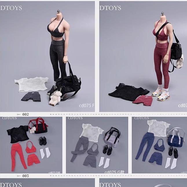 1/6女兵人高弹瑜伽运动服套装