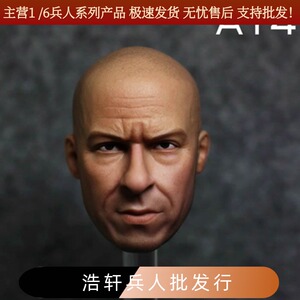 现货1/6速激范迪赛尔头雕