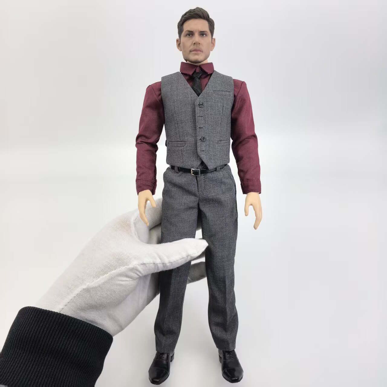 Toy center 1/6兵人西服灰色西装西裤马甲酒衬衫可搭配标准男素体