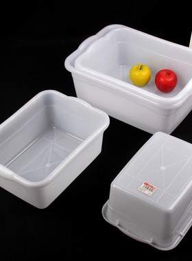 唯真百货白色塑料方盆收纳箱
