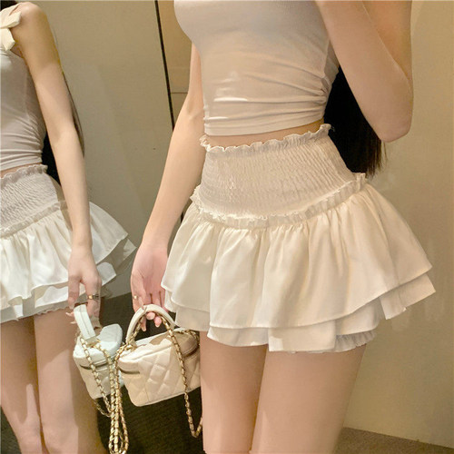 a字蓬蓬裙子防走光裤裙运动短裙