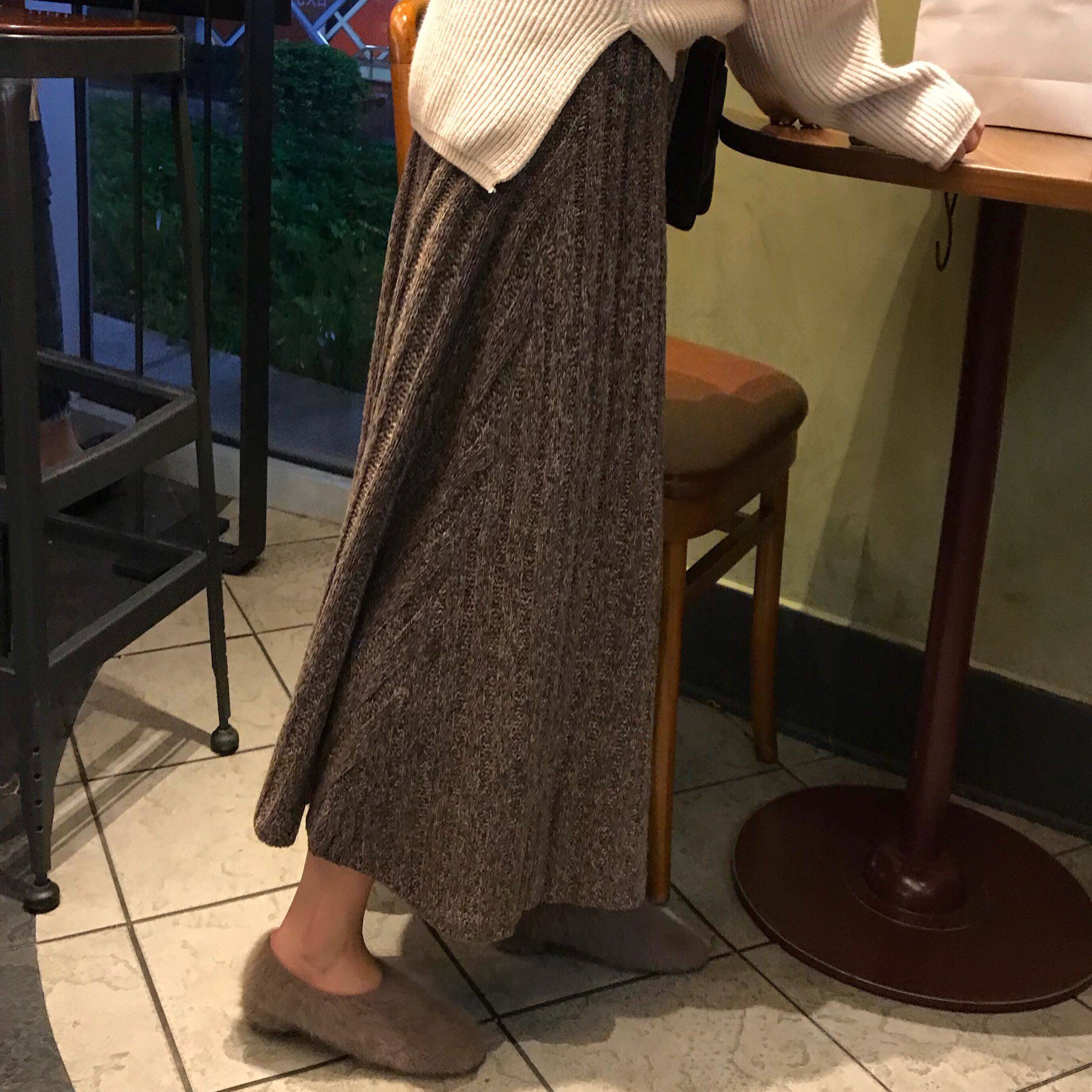 Korean Edition College wind Hong Kong flavor Retro Lazy Ladies skirt Knitted sweater thickening keep warm Pendulum skirtin the Women's clothing/Boutique , Skirts  category - from Buy2taobao.com to provide professional Taobao agent buy service