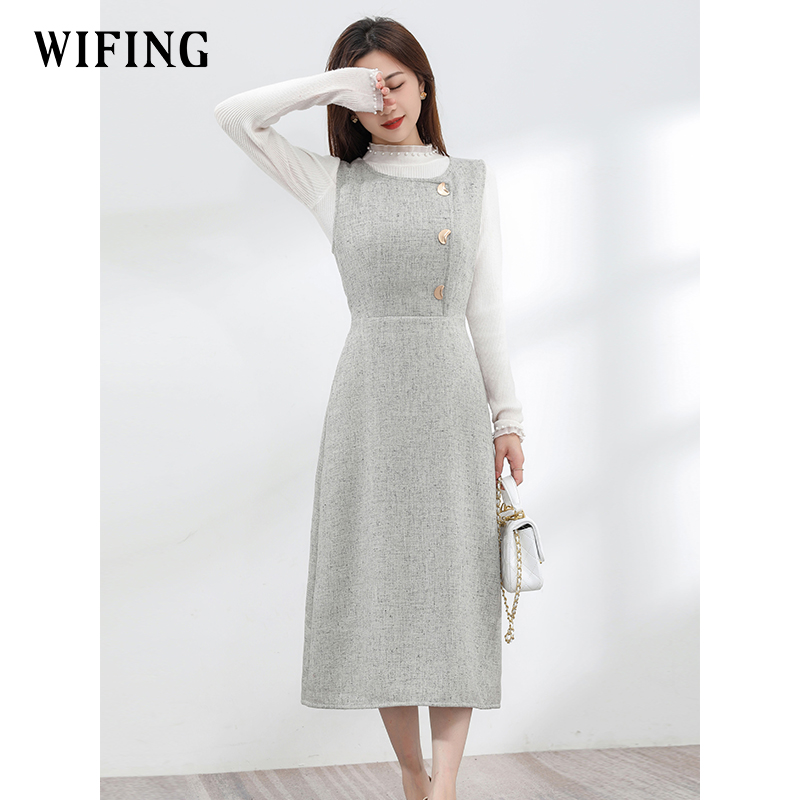 未风小香风背心裙女秋冬连衣裙