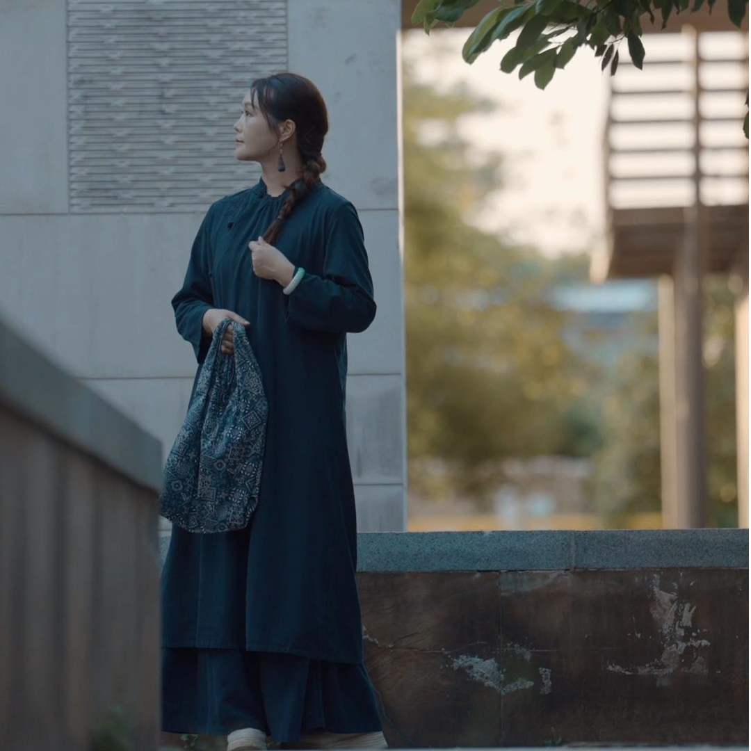 【柿柿如意/中长款&山茶纳喜/长款】棉麻宽松旗袍中国风刺绣禅意