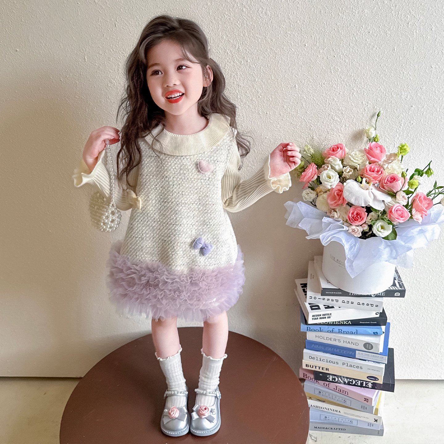 女童连衣裙毛衣套装春秋款2026新春装宝宝小香风公主好看儿童衣服,童装/婴儿装/亲子装,套装,淘宝优惠券,粉丝福利购,淘宝优惠卷