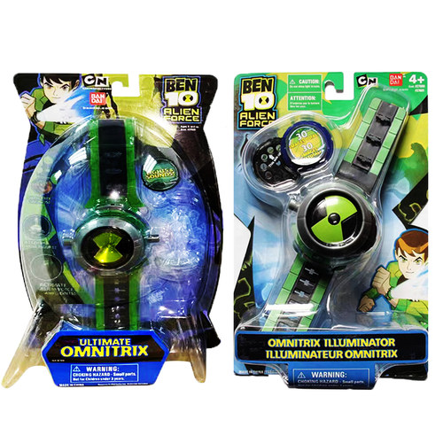 BEN10声光投影少年骇客玩具手表