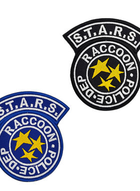 Stars raccoon police dep 浣熊刺绣魔术贴章战术士气徽章布贴