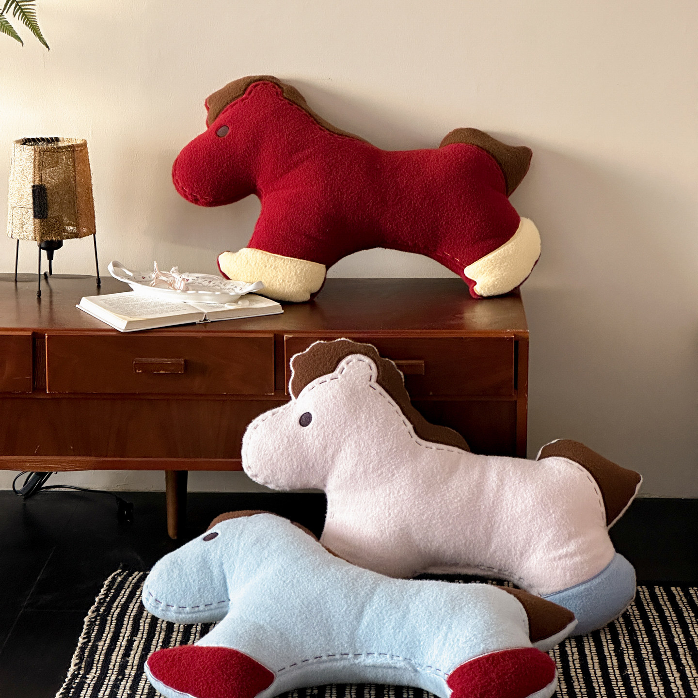 幸福小马异型仿羊绒抱枕可机洗