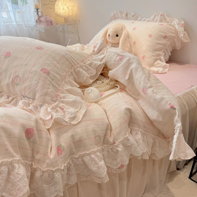 亲肤少女公主风全棉舒适四件套