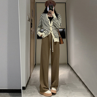 2025秋季新款今年流行爆款梧桐裤女春秋哈伦萝卜老爹裤子郑州女裤