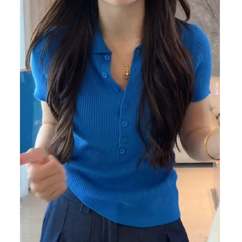 广州十三行高端女装短袖T恤2026新款夏欧货小衫深圳南油polo上衣图片