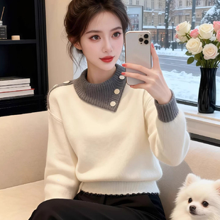 女新款欧洲站大朗独特小个子正品深秋毛衣大佬外套不起球初冬上衣