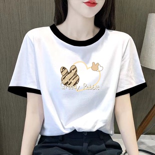 广东广州守秀十三行短袖棉t恤女2025夏季新款韩版杭州四季青女装