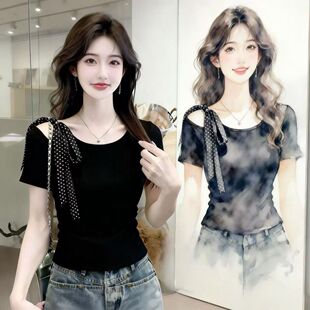 宽松棉短袖t恤女夏装东莞虎门广州白马沙河十三行漂亮别致上衣