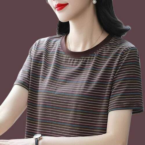 复古短袖T恤女夏季显瘦广州白马沙河十三行虎门普宁宽松t小众上衣