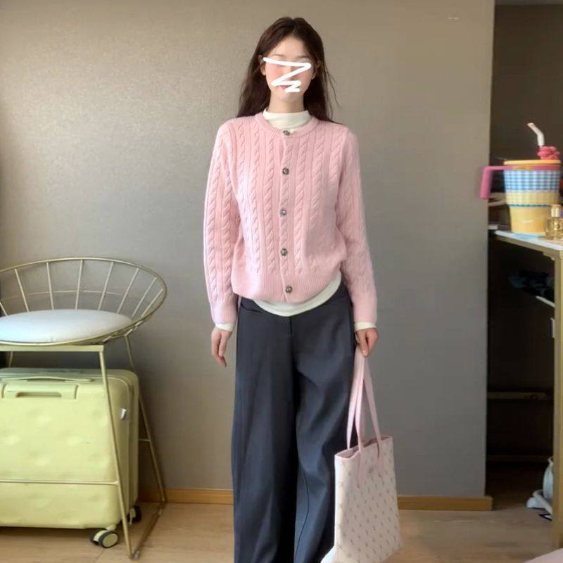 东莞大朗毛衣疏离感穿搭粉色加厚开衫女秋冬季长袖法式针织衫外套,女装/女士精品,毛衣,淘宝优惠券,粉丝福利购,淘宝优惠卷