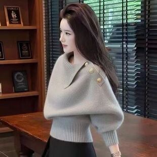 女新款欧洲站大朗独特小个子正品深秋毛衣大佬外套不起球初冬上衣