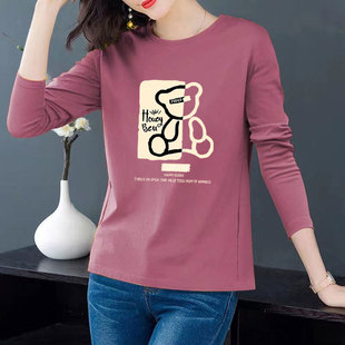 广东广州守秀十三行长袖t恤女2025春秋季新款韩版杭州四季青女装