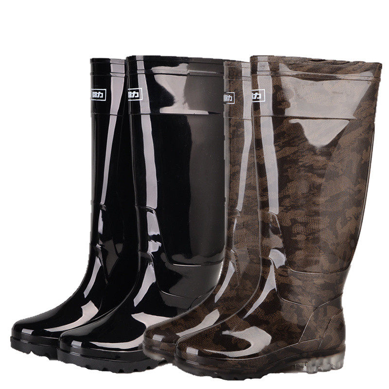 上海回力雨鞋超高筒男士水鞋防滑耐磨劳保雨靴钓鱼加长筒插秧洗车