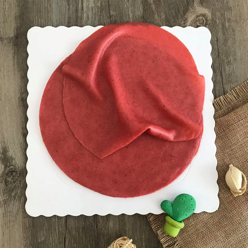 红丝绒千层蛋糕皮 福袋蛋糕外皮红色千层皮  红福袋皮