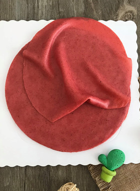 红丝绒千层蛋糕皮 福袋蛋糕外皮红色千层皮  红福袋皮