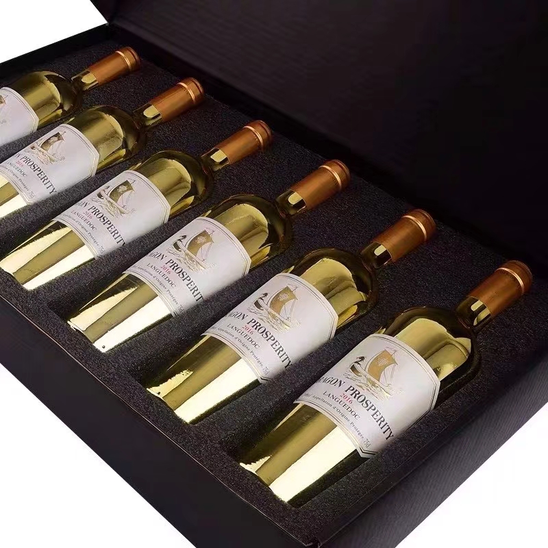 法国进口美渡蓝湾龙船干红葡萄酒金瓶红酒箱整礼盒装高扫码：2188