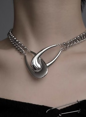 小众锁骨链高级感项链交错颈链