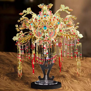 钢达十里红妆凤冠喜扇金属拼装模型3d立体拼图diy结婚礼物送闺蜜