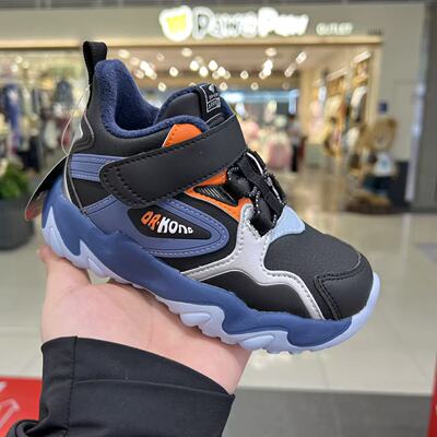 专柜正品江博士2025年冬款男童加绒雪地靴保暖高帮鞋轻防滑二段