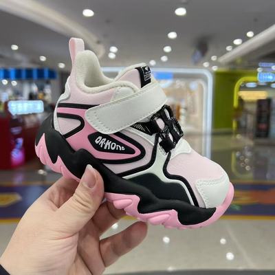 专柜正品江博士2025年冬款二段女童加绒运动鞋保暖高帮鞋轻防滑