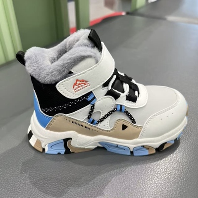 专柜正品江博士儿童2025冬季高帮加绒男童大棉鞋防滑运动鞋4067BM