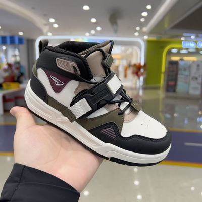 专柜正品江博士2025年冬款二段男童休闲运动鞋保暖高帮鞋轻防滑