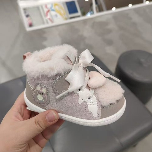 专柜正品江博士2025冬女宝一段加绒保暖学步鞋机能鞋1B13A4005DW2