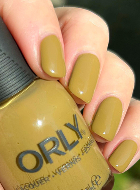 美国orly指甲油12free秋叶黄绿色2000301 act of folly咸菜黄显白