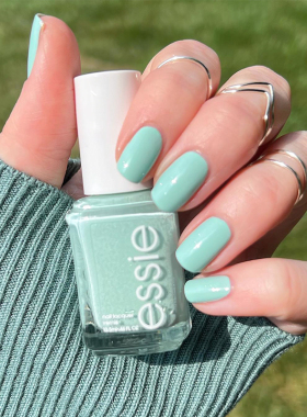 essie薄荷绿指甲油mintcandyapple702糖果色显白蓝绿色浅蒂芙尼绿