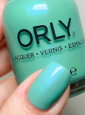 美国orly指甲油12free偏光细闪湖绿2000313蓝绿色morning dew新色