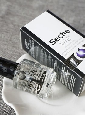 美国正品Seche Vite快干亮油指甲油顶油面油持久速干免烤不可剥