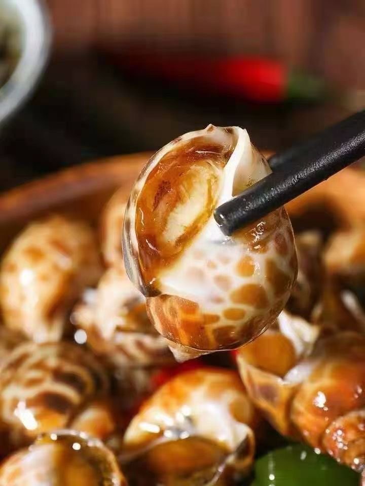 吮指花螺冷冻小凉菜开袋即食罐头酒店菜肴网红小海鲜香螺熟食500g