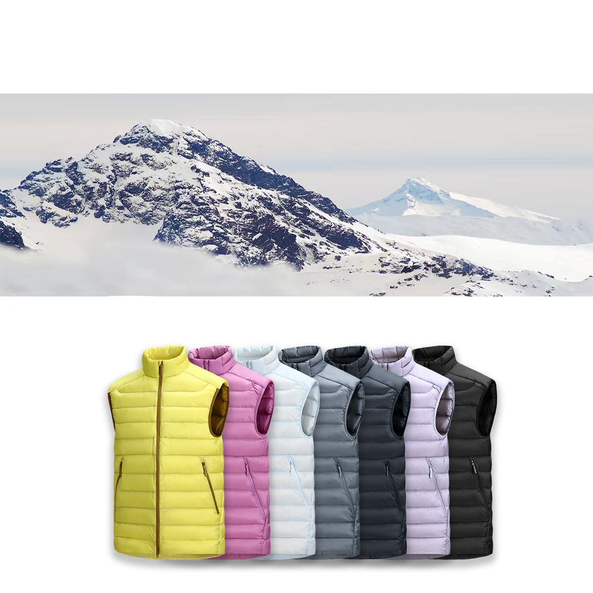 日系轻装户外暖情侣秋冬羽绒马甲