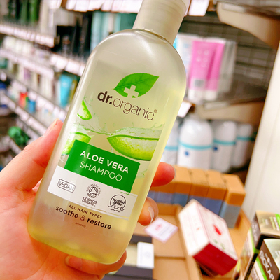 澳洲原装进口dr organic芦荟洗发水清洁清爽蓬松顺滑洗发露265ml