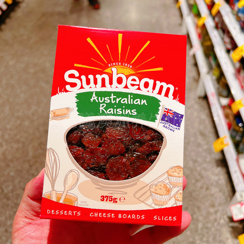 澳洲原装进口sunbeam新鲜葡萄干无添加烘焙果干儿童零食375g