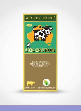 澳洲 Wealthy Health 澳洲富康 牛初乳咀嚼片 宝宝 成人孕妇营养